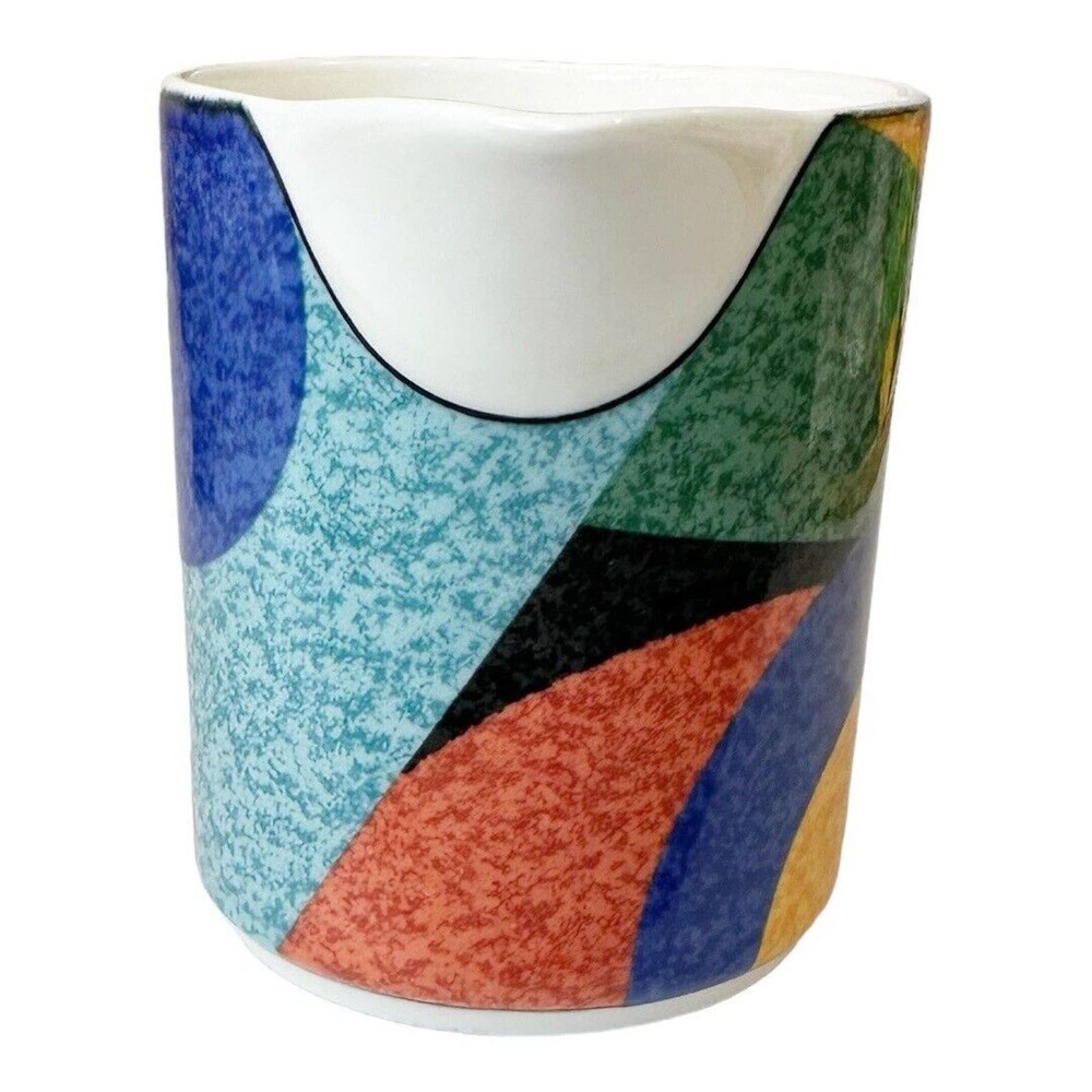 Victoria Beale Accents Creamer Red Green Blue Geometric 3.25” - Picture 4 of 6